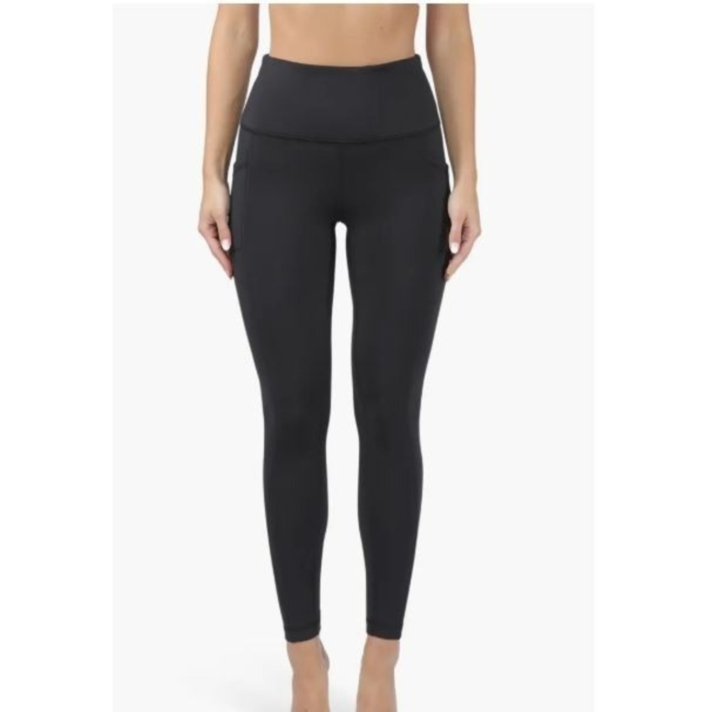 90 Degree by Reflex Women's Polar Lux Fleece Side Pocket Leggings in Black XS